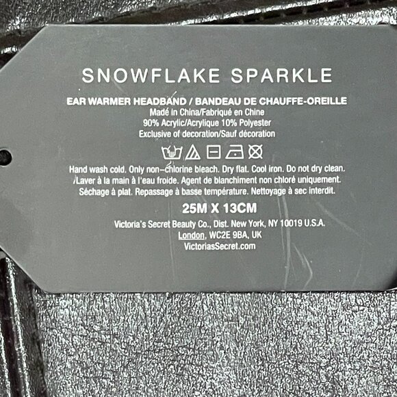 New Victoria's Secret Headband Winter Angel Sparkle Snowflake Ear Warmer NWT - Picture 8 of 9